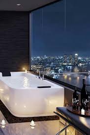 Soakin In The View Bathroom Tub Bath City Lights View Views Home House Room Decor Style Design Luxury Luxury Homes House Design Dream Bathrooms