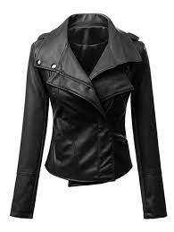 Zipper Design Faux Leather Slimming Biker Jacket In Usa Uk Canada Australia Germany France Greece Russia Alaska New York Los Angeles Chicago Houston Leather Jackets Women Short Leather Jacket Black Collar