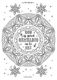 Christelijke Kleurplaat God Is Goed Kleurversjes Nl God Is Goed Bijbelknutselwerk Mandala Kleurplaten