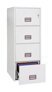 Consider a fireproof and waterproof cabinet, in case of any natural disasters that may strike your home. Phoenix World Class Vertical Fire File Fs2254k 4 Drawer Filing Cabinet With Key Lock Phoenix Safe