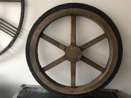 Vintage Antique Wooden Wheel Rustic Wagon Wheel Large 30 Inch Antique Cart Wheel Hanging Wheel Garden Or Porch Decor Weathered Wheel Wooden Wheel Porch Decorating Vintage Antiques
