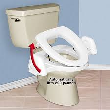 Rising Toilet Seat Helps You Stand Without Caregiver Assistance The Mechanical Rising Toilet Seat Mimics The Handicap Toilet Disabled Bathroom Bathroom Safety
