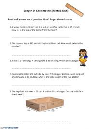 How many inches in a centimeter. Basic Units Of Measurement Interactive Worksheet