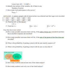 Solved Stem And Leaf Of Leaf Unit 1 0 Iq 84 Chart Of Inco