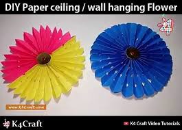 Stay tuned with us for more quality diy art and craft videos. Diy Paper Ceiling Wall Hanging Flower Like K4 Craft Videos Dailymotion Video