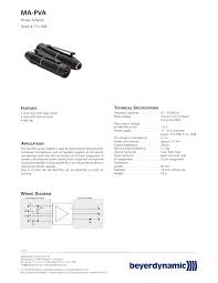 Mini xlr wiring diagram wiring diagram autovehicle av micro 4pin wiring diagram wiring diagram sys. Beyerdynamic Ma Pva Specification Manualzz