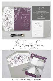 This Gorgeous Plum And Gray Wedding Invitation Is Perfect For Yo Purple Wedding Invitations Modern Floral Wedding Invitations Wedding Invitations Rustic Purple