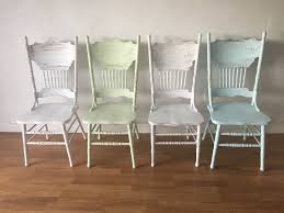 Painted Wood Dining Chairs Set Of 4 Custom Colors Available In 2020 Farmhouse Dining Chairs Dining Chairs Painted Dining Chairs