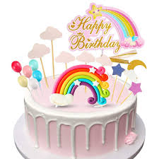 Check spelling or type a new query. Happy Birthday Cake Topper Rainbow Wedding Cake Toppers Pink Cake Decorations Set For Boy Girl Birthday Baby Shower Wedding Party Amazon In Grocery Gourmet Foods