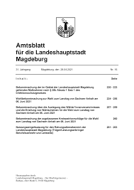 Laut prognosen von ard und zdf kommen die christdemokraten auf 35 bis 36 prozent, die afd ist mit im durchschnit. Https Www Magdeburg De Pdf Amtsblatt 16 2021 Pdf Objsvrid 37 Objid 47589 Objla 1 Ext Pdf Wtr 1 Ts 1619622471