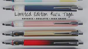 Limited Edition Kuru Toga Advance, High Grade, and Roulette - YouTube