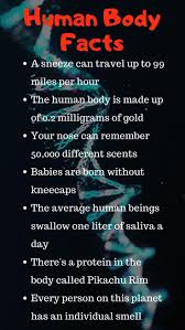 70 Interesting Facts About The Human Body Human Body Facts Biology Facts Brain Facts