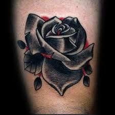 Black rose piercing & tattoo. Pin On Tattoo And Body Piercing