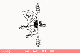 Half Sunflower Svg Png Files For Silhouette 1296620 Cut Files Design Bundles