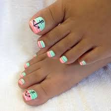 Cute & colourful toe nail design. 53 Summer Beach Toes Nail Designs For 2019 Koees Blog Summer Toe Nails Beach Toe Nails Toe Nails