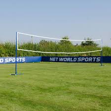 Freestanding Badminton Volleyball Combi Posts Optional Nets Portable Steel Posts