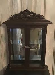 Small Wall Mounted Curio Cabinet Display Case With Glass Door Cupboard Storage Unbranded Showcase In 2020 Small Wall Cupboard Storage Display Cabinet