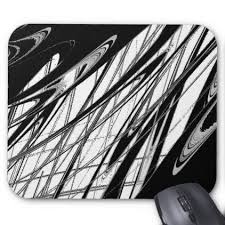 Black And White Mouse Pad Black And White Modern Mouse Pad 13 15 By Kahmier Cyo Customize Personalize Unique Diy Idea Black And White Style Mouse Pad Personalized Modern Gift