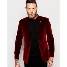 Black And Red Mens Suit Center Vent Groomsmen Notch Lapel Groom Tuxedos Velvet Wine Jacket Men Suit Black Pants Wedding Wedding Suits Men Black Wedding Suits Groomsmen Red Jacket Men