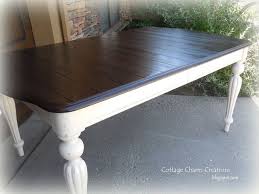 Because this is a two toned table and the bottom is painted and the top is stained, it's easiest to finish them separately, then attach. Painting A Two Tone Table Two Tone Table Custom Farmhouse Table Refinished Table