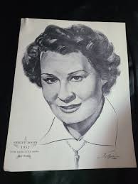 Shirley Booth 1952 Come Back Little Sheba Vintage Charcoal Sketch