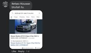 Nissan skyline gtr r32 pada dasarnya adalah sebuah mobil perlumbaan untuk jalan. Kini Berada Di Johor Model Rare Nissan Skyline R34 Dijual Pada Harga Rm2 Juta Rumah Ibs Kontraktor Bina Rumah Ibs Selangor