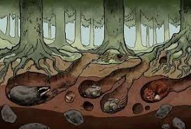 Resultats De Recherche D Images Pour Animal Burrows Clipart Underground Illustration Desert Animal Art Habitats