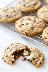 Stuffed Peanut Butter Cup Chocolate Chip Cookies From Loveandoliveoil Peanut Butter Chocolate Chip Cookies Choc Chip Cookies Chocolate Chip Cookies