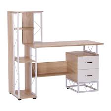 A perfect computer workstation desk with shelves for any tight office, dorm space, tiny house, or even if you just prefer to manage the space you have! Homcom 52 Modern Multi Level Computer Desk Home Office Study Workstation With Storage Shelves Drawers And Cpu Stand Walmart Com Walmart Com