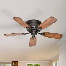 Find the best flush mount ceiling lights for smaller spaces or areas with low ceilings at hunter. 42 Inch Hunter Fan Low Profile Iv New Bronze Ceiling Fan Without Light 51061 Destination Lighting