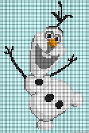 Disney Frozen Olaf Perler Bead Pattern Ponto Cruz Frozen Ponto Cruz Padroes De Telas