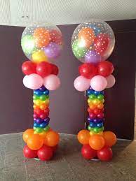 Gumball Balloon Rainbow Balloons Balloon Decorations Balloon Columns