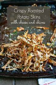Crispy Roasted Potato Skins Potato Skins Potato Peel Pie Recipe Healthy Superbowl Snacks