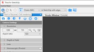 Thea for sketchup allows you to run interactive rendering either inside thea window or directly additionally, with the use of interactive region rendering, you can select and render a region of the. Thea For Sketchup Thea Render