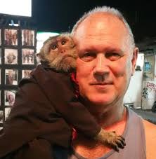 pool area and cafe at night