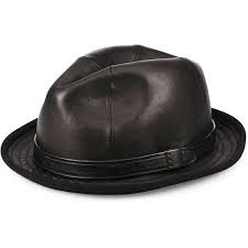 John Varvatos Star Usa Band Accented Leather Fedora 185 Liked On Polyvore Featuring Men S Fashion M Mens Leather Hats Mens Leather Accessories Trendy Hat