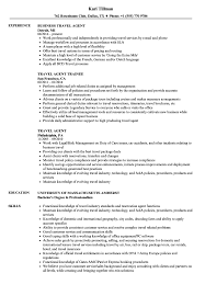 travel agent resume samples velvet jobs
