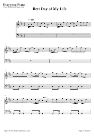 Free Best Day Of My Life American Authors Piano Sheet Music Preview 1 Free Piano Sheet Music Piano Day Of My Life Piano Sheet Music Piano Sheet Music Free