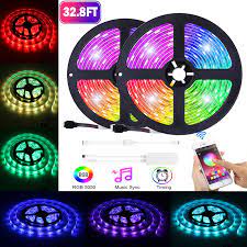 Eeekit Rgb Led Light Strip 32 8ft 5050 Smd Led Waterproof Smart Wifi Strip Light Kit Working With Android And Ios System Walmart Com Strip Lighting Led Lights Rgb Led Lights