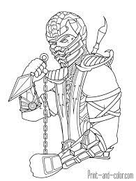 Free printable mortal kombat coloring pages for kids. Scorpion Mk11 Coloring Pages