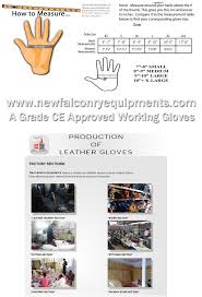 Size Guide Production Of Leather Gloves Falconry