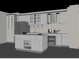 european block kitchen design 3d model