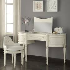 Allison Ivory Makeup Vanity Table With Swivel Stool Bedroom Vanity Set Mirrored Vanity Desk Acme Furniture