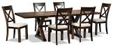 Claira 7-Piece Dining Room Set - Rustic Brown Leons