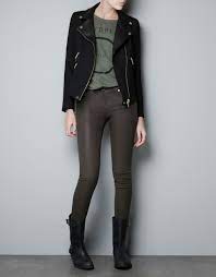 Zara Wool And Leather Moto Jacket Jackets Leather Jackets Women Zara