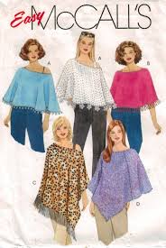 mccalls pattern 4881 easy ponchos for women in four views womens sizes 26w 32w