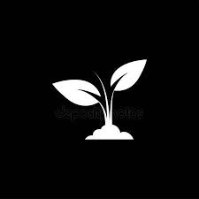 Black And White Plants Background Plant Icon On Black Background Black Flat Style Vector Illustration S Ad Black Background Plant Plant Icon Black Backgrounds Vector Illustration