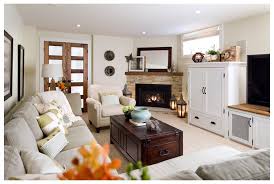 Two small sofas facing each other, a coffee table between them. Design Dilemma Arranging Furniture Around A Corner Fireplace Schneiderman S The Blog Design And Decorating