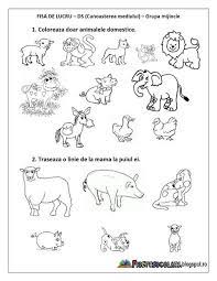 Iti oferim cele mai interesante planse de colorat si desene de colorat cu animale cai. Fise De Lucru Cu Animale Domestice Grupa Mica Grupa Mijlocie Grupa Mare Fise De Lucru Kids Worksheets Preschool Kids Handwriting Practice Kids Handwriting