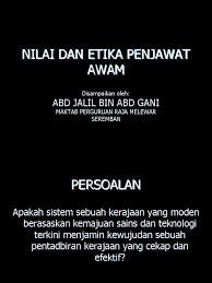 Persamaan nilai mutlak dan pertidaksamaan nilai mutlak dapat ditinjau dari segi geometri. Etika Penjawat Awam